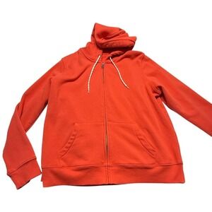 Old Navy Women's XL Coral Fleece Full‎ Zip Hoodie Drawstring Pockets